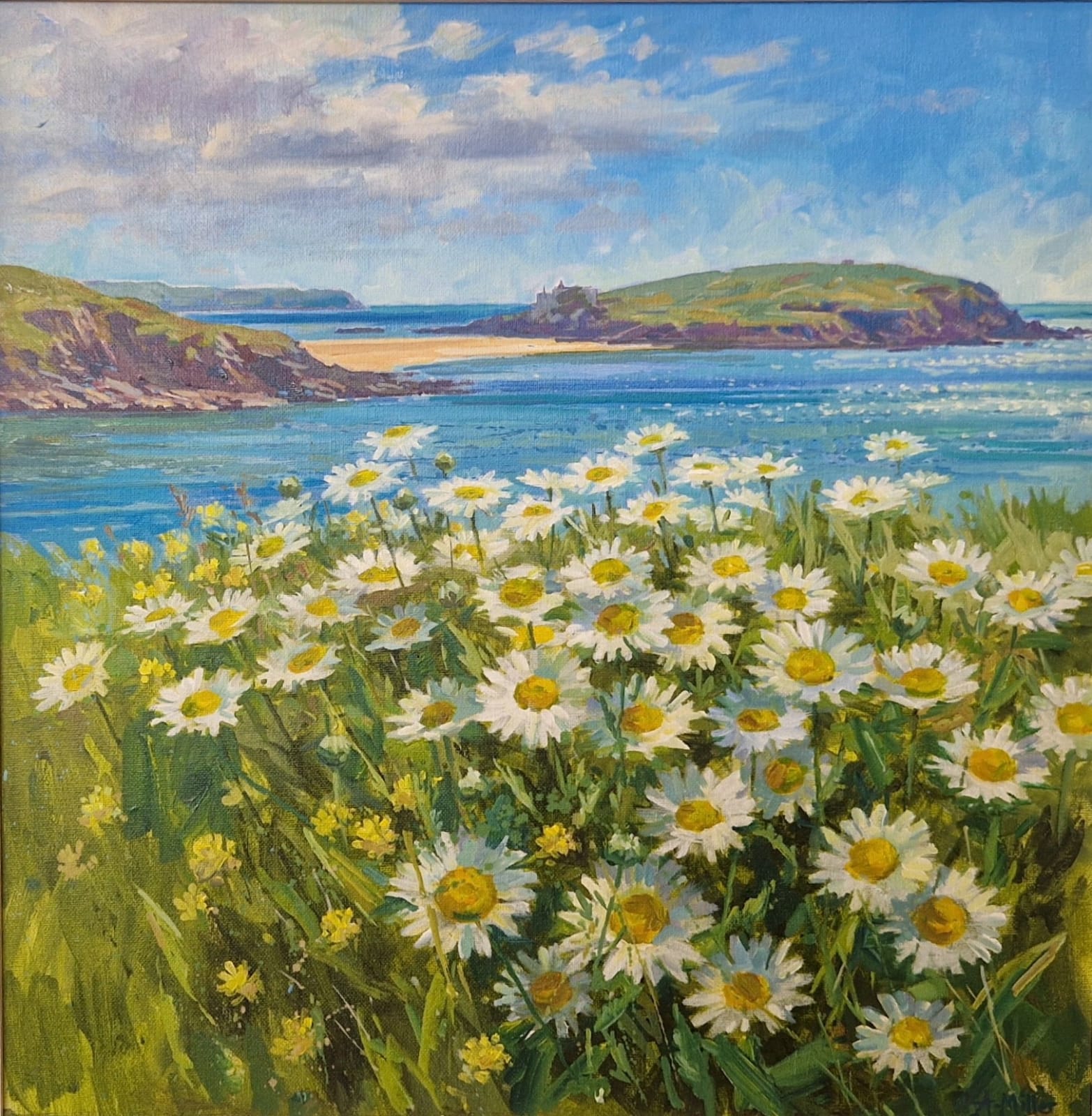Andrew Miller, Burgh Island with Daisies , 2025
