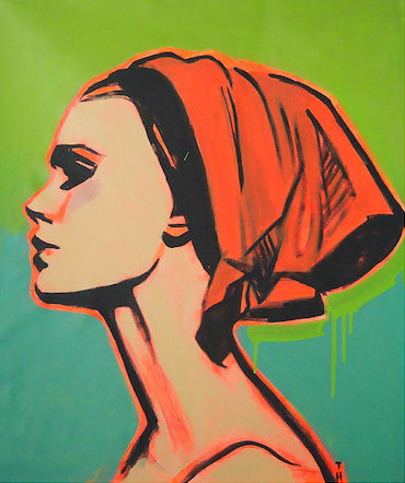 Tracy Hamer, Profile Orange Scarf, 2025