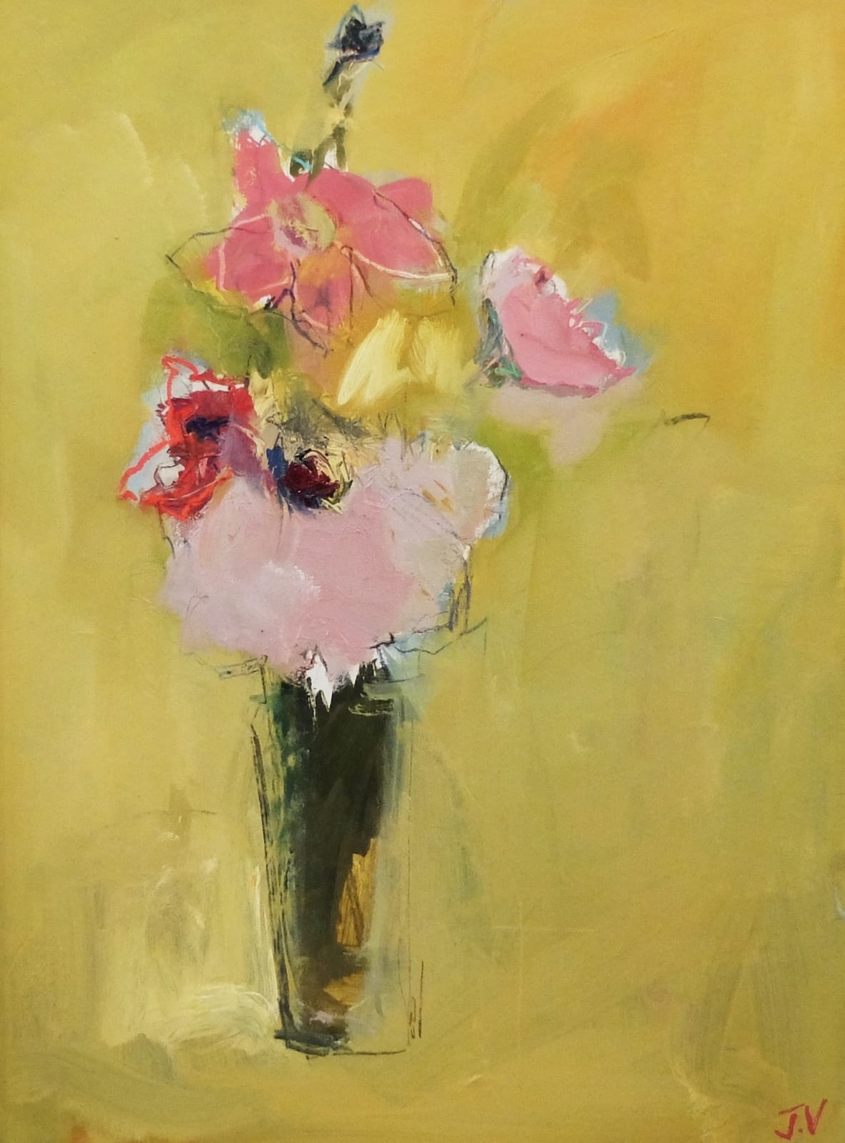 Jo Vollers, Pink Dahlias, 2025