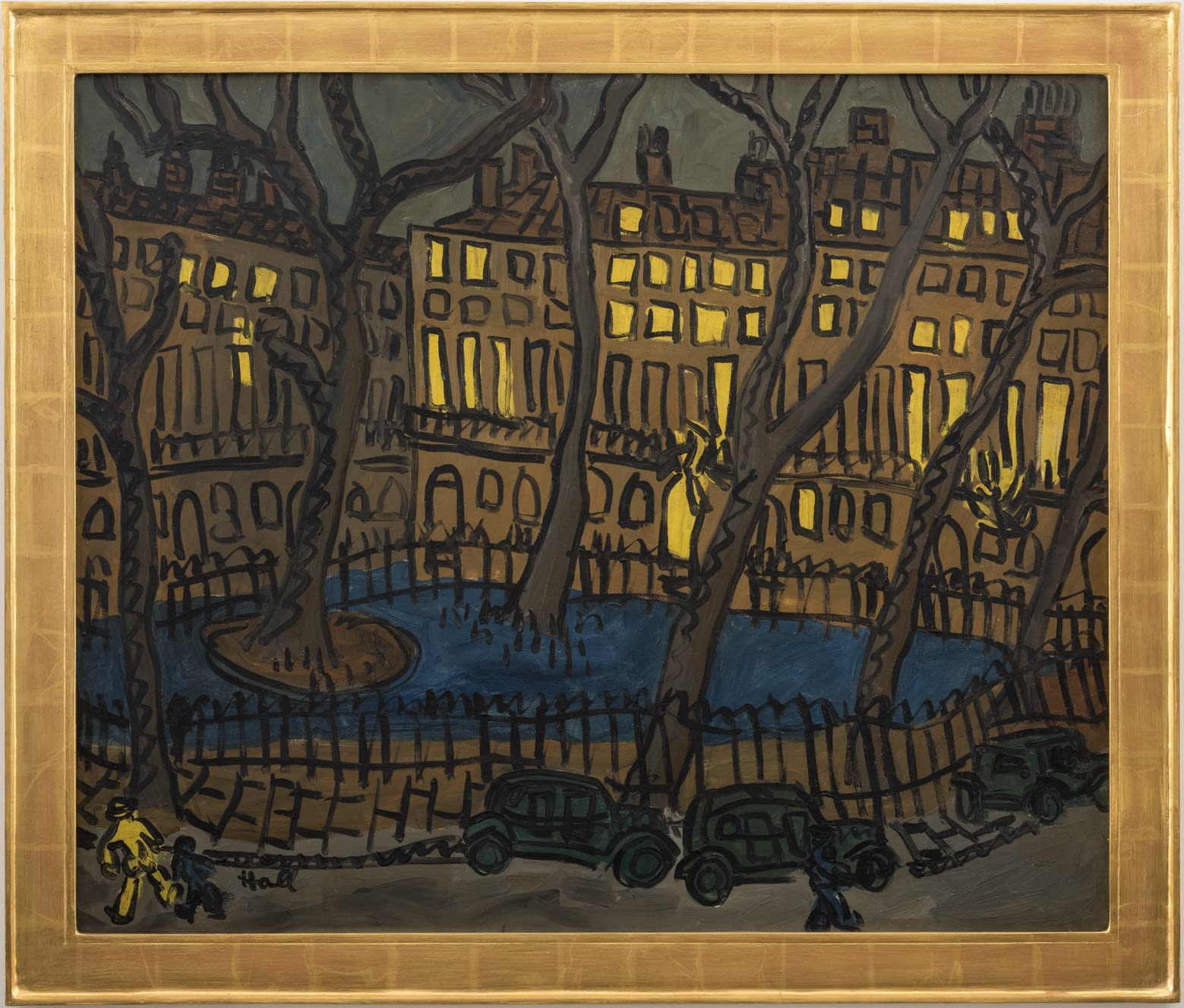 Kenneth Hall, Fitzroy Square at Night, c.1930