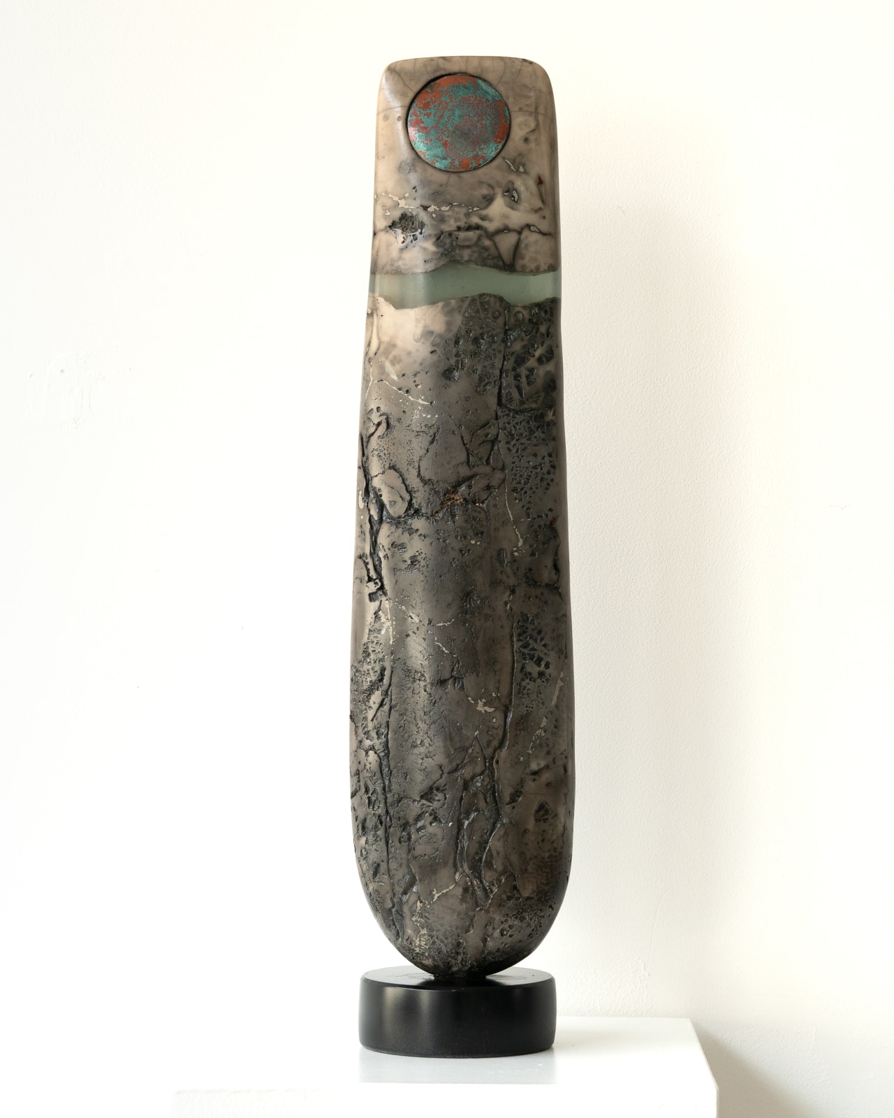 Peter Hayes, Raku Green Standing Stone , 2017