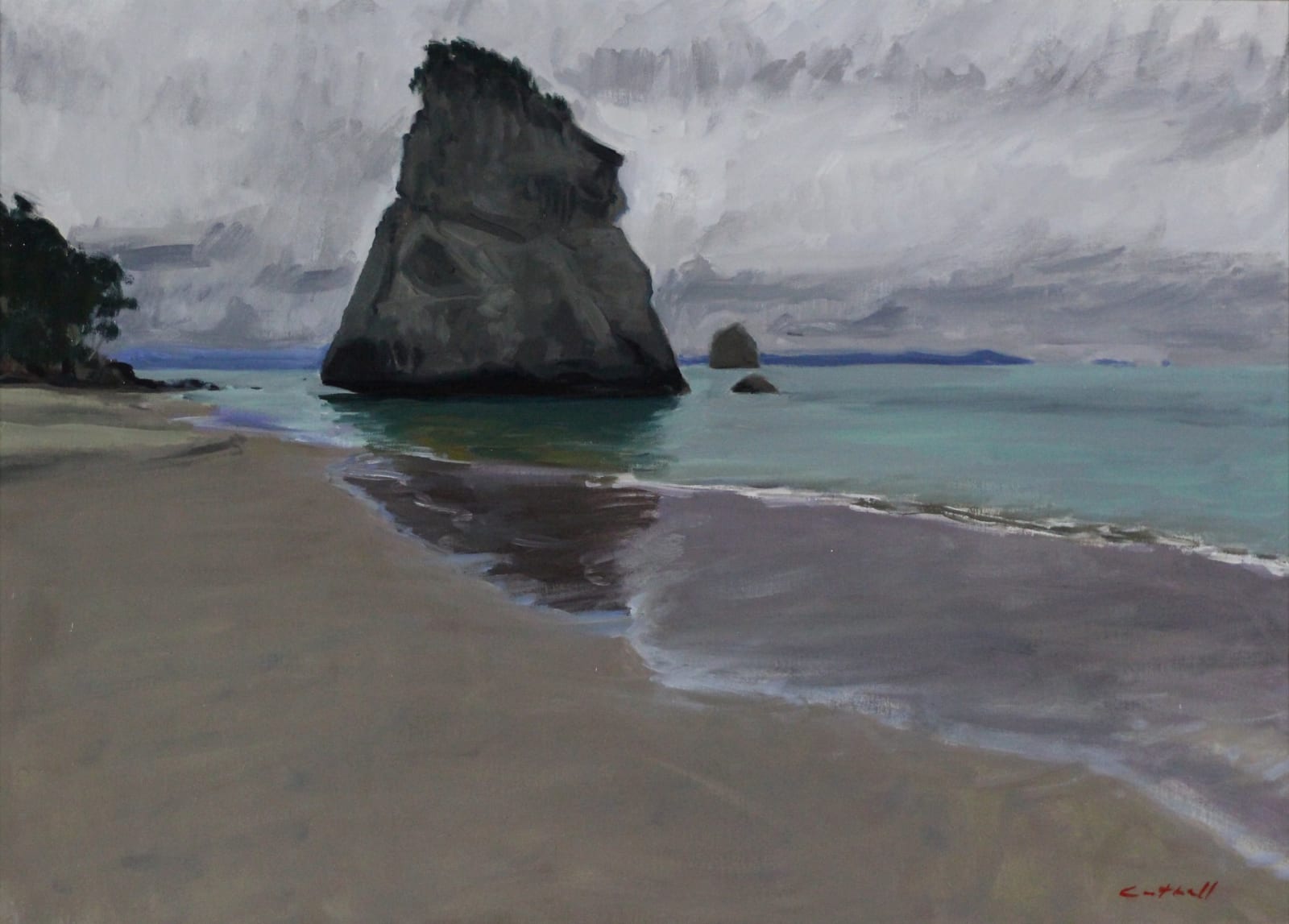 NIck Cuthell, Te Whanganui-a-Hei, Cathedral Cove, Grey Morning, , 2017