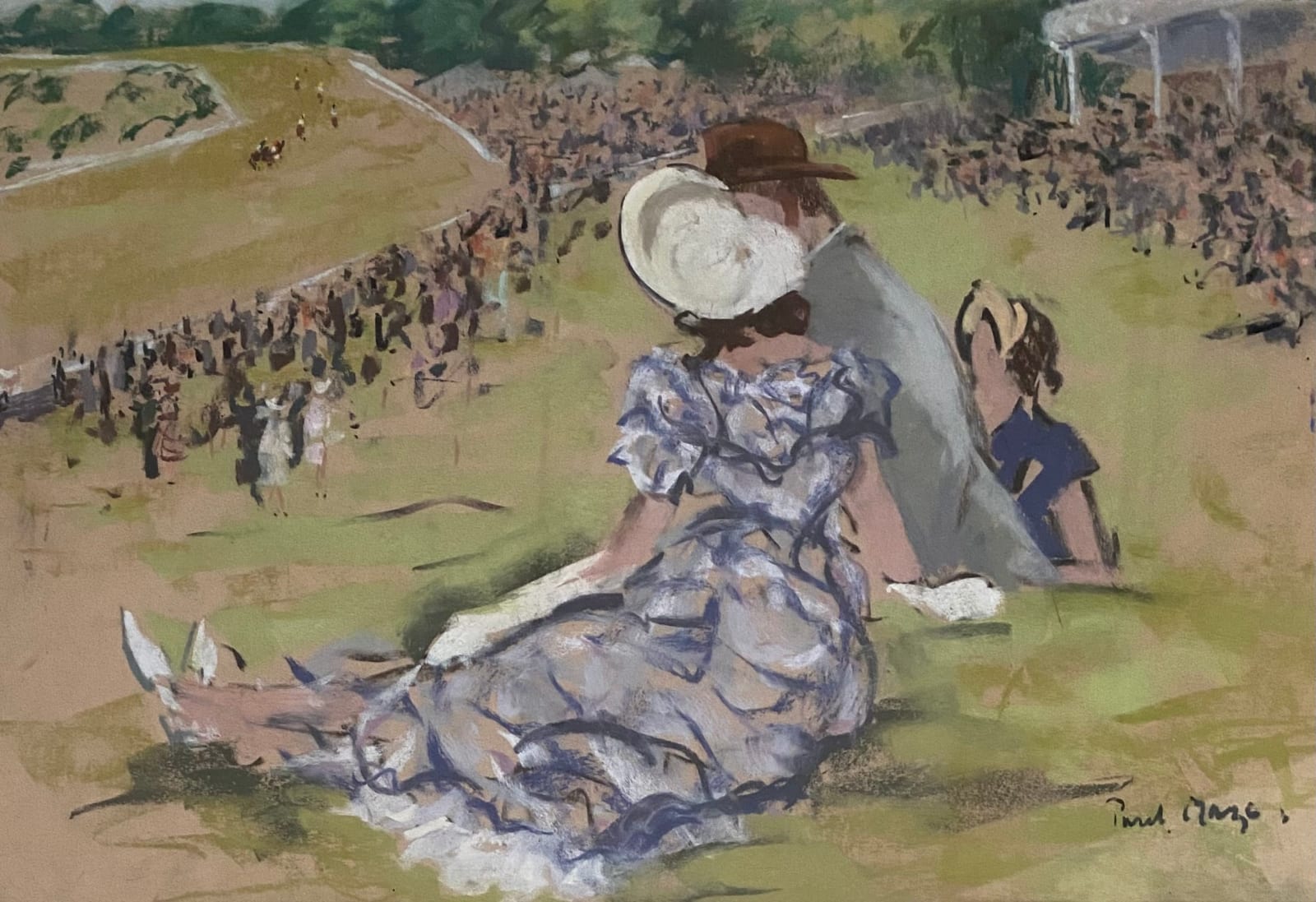 PAUL MAZE, Spectators on the Lawn, Goodwood