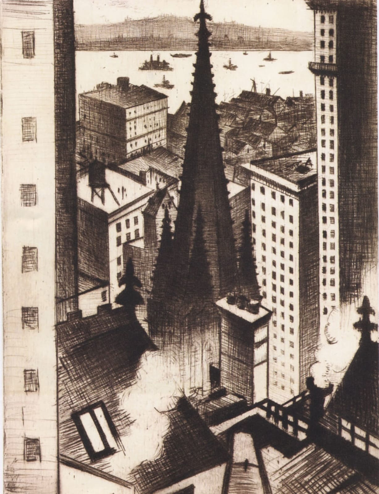 CHRISTOPHER RICHARD WYNNE NEVINSON, The Temples of New York, 1921