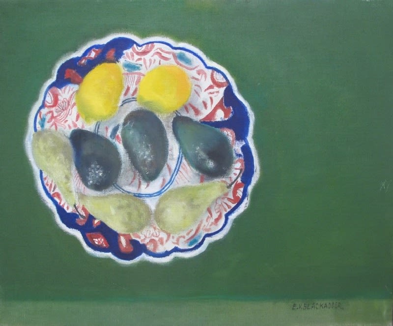 ELIZABETH BLACKADDER, Japanese Plate with Fruit