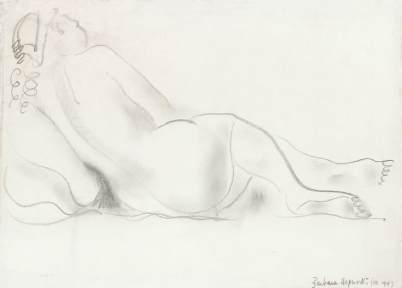 BARBARA HEPWORTH, Reclining Nude, 1947