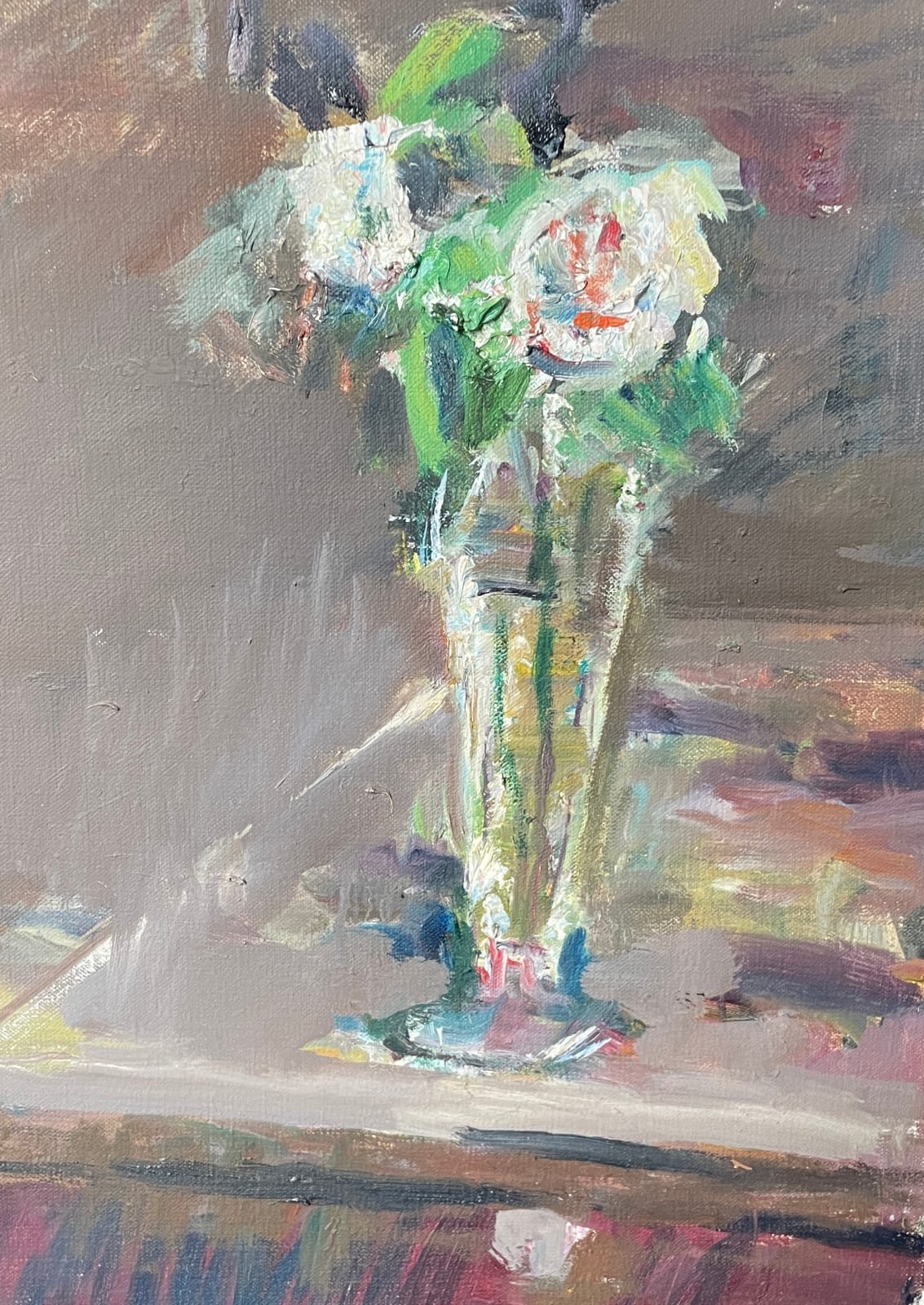 ANTHONY EYTON, White Roses in Vase, 2020