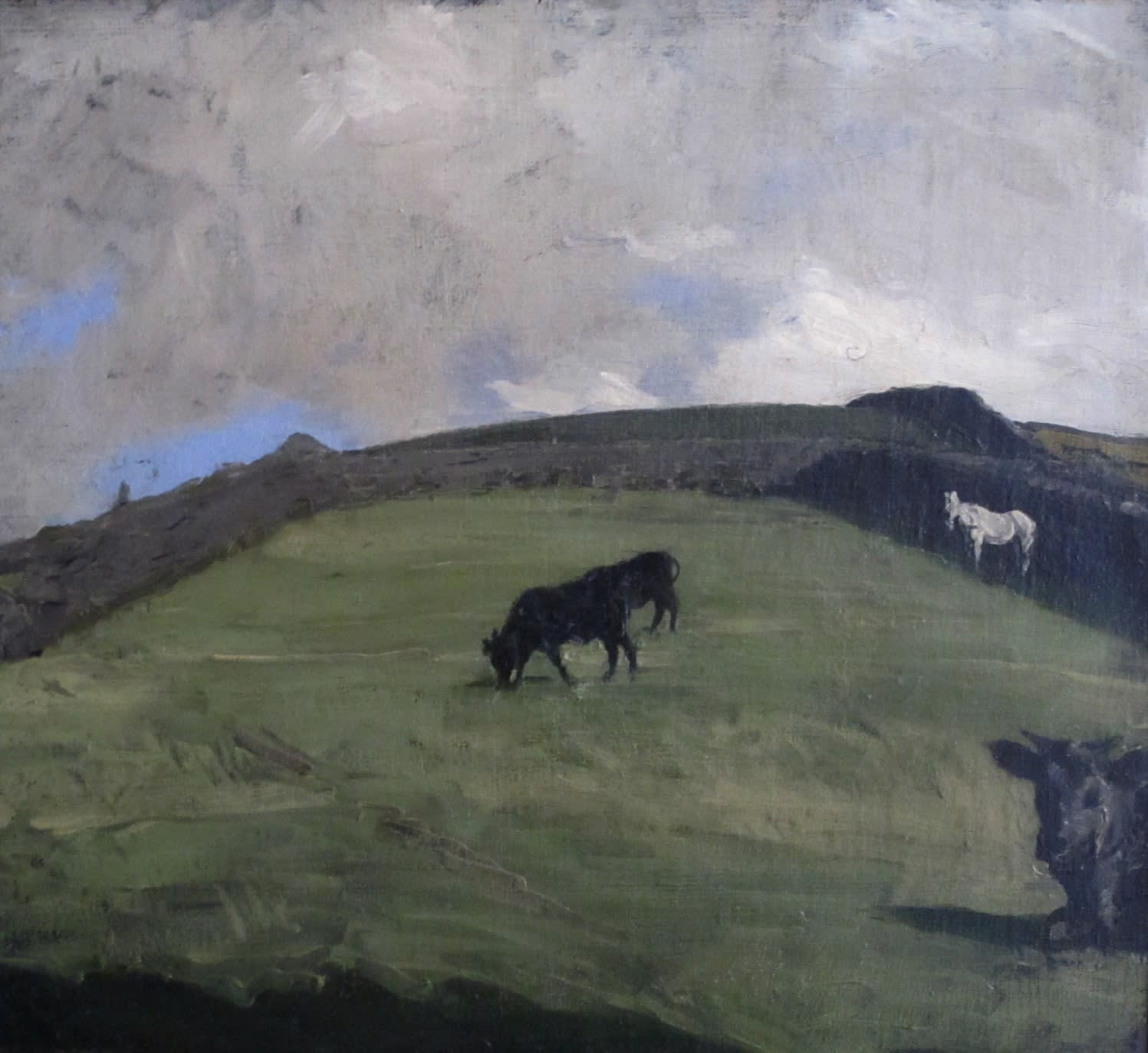 WILLIAM NICHOLSON, Cattle and White Horse at Pasture, 1920
