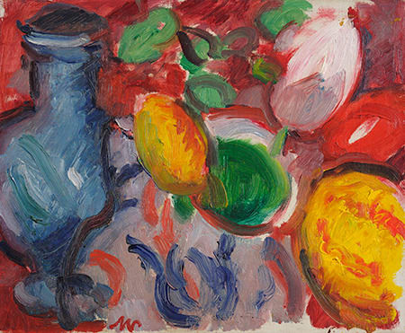 SIR MATTHEW SMITH, Still Life of Fruit with Water Jug