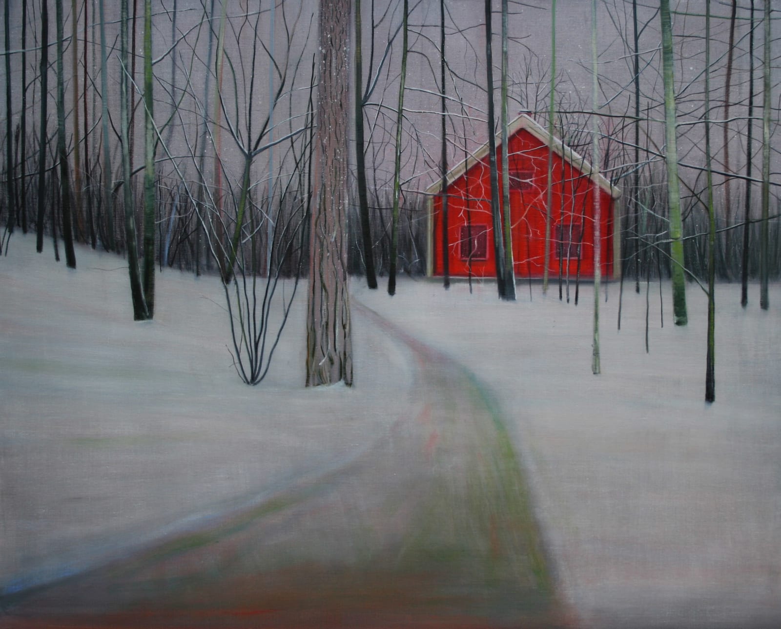 THOMAS LAMB, Red House in Winter, 2010