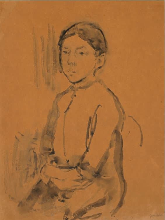 GWEN JOHN, Seated Girl with Folded Arms, late 1910s