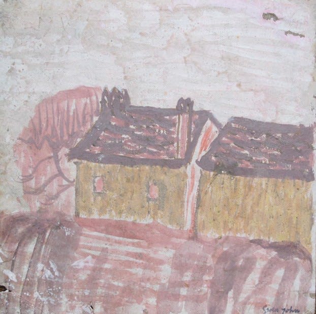 GWEN JOHN, Two Cottages behind a Wall