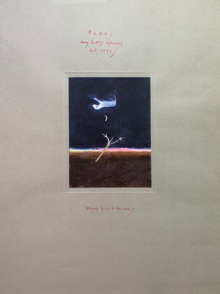 CRAIGIE AITCHISON CBE RA, Wayney Going to Heaven (with grey border), 1989