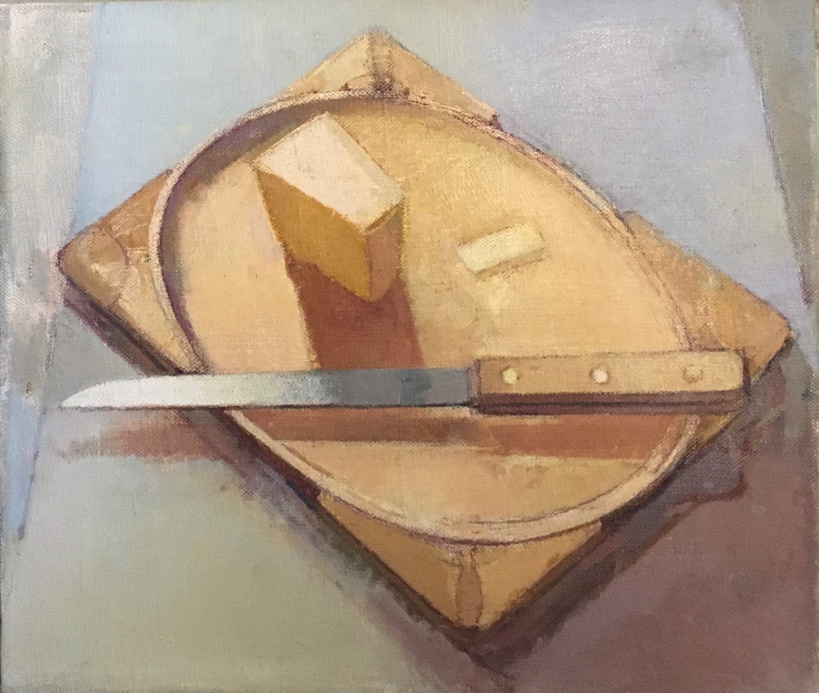 JANE PATTERSON, Knife and Cheese Still life , 2025
