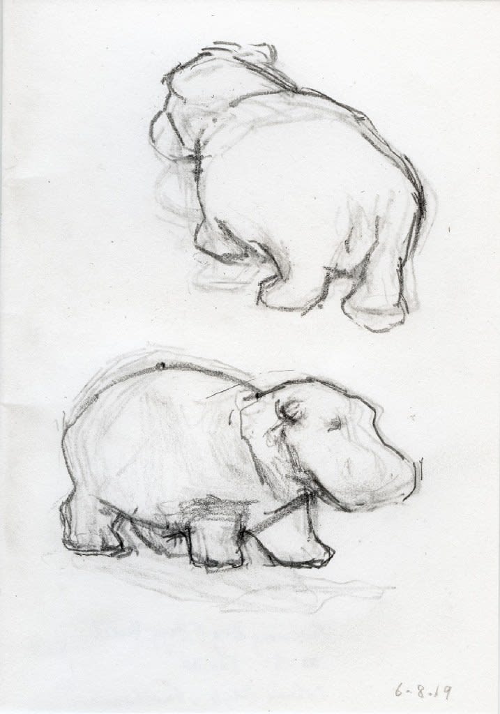 ROBERT DUKES, Egyptian Hippopotamus, 2019
