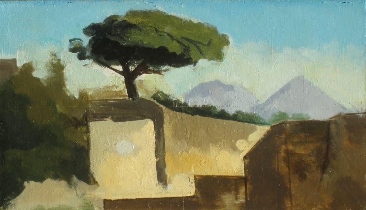 ROBERT DUKES, House and Tree with Vesuvius beyond, After Thomas Jones, 2009