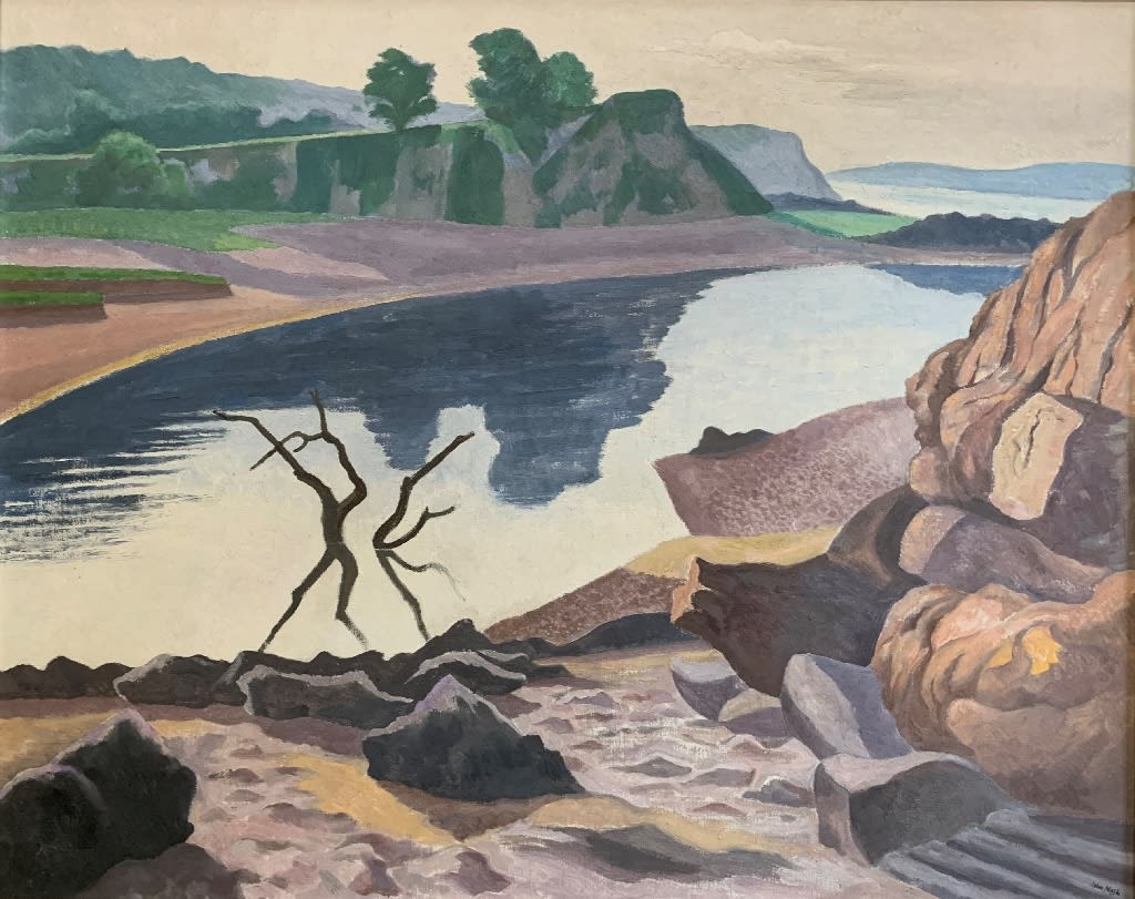 JOHN NASH, Reflections on the water, circa 1950