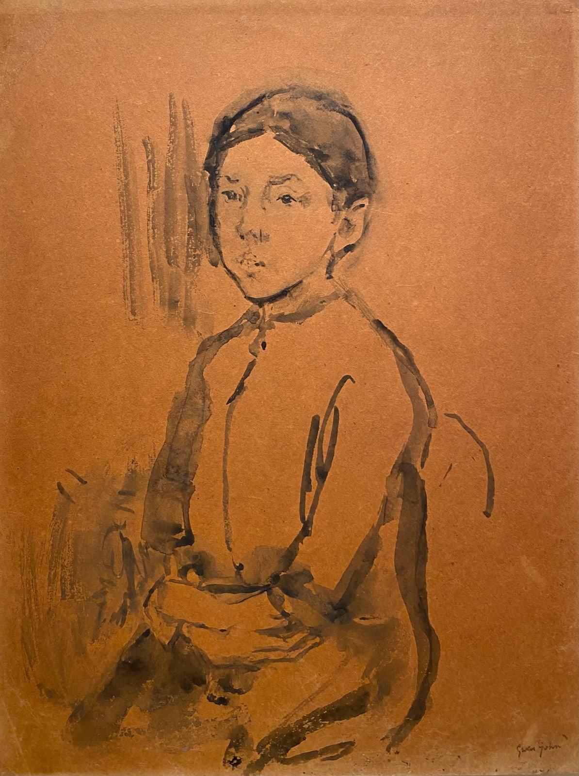 GWEN JOHN, Seated Girl with Folded Arms, late 1910s