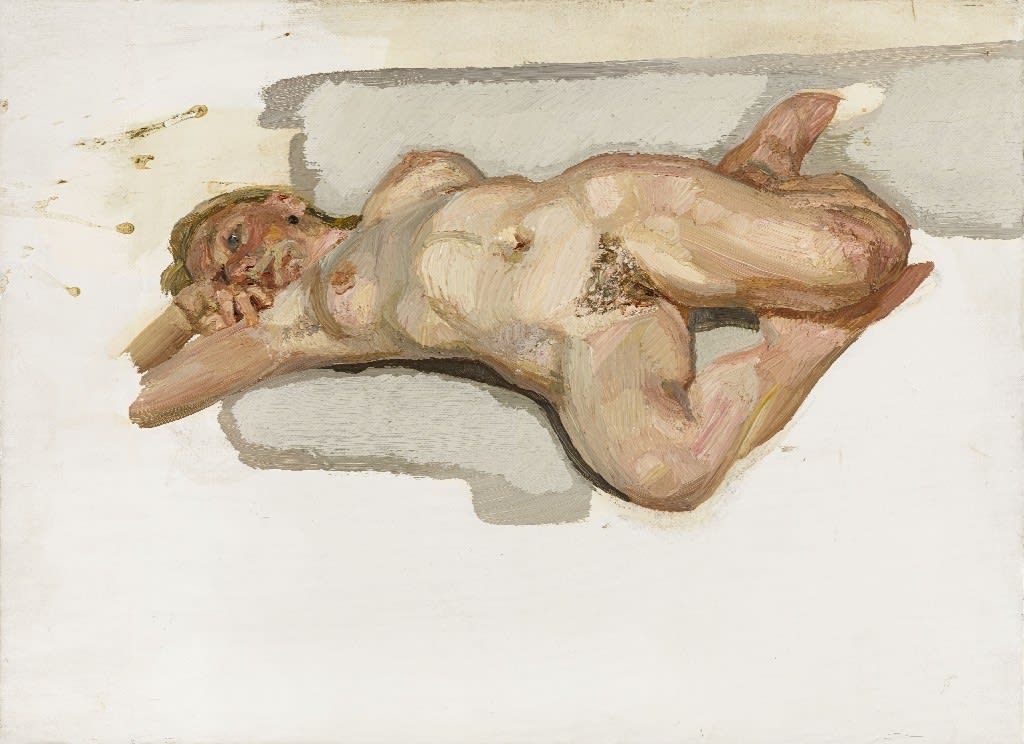 LUCIAN FREUD, Blonde Girl on a Bed, c 1987
