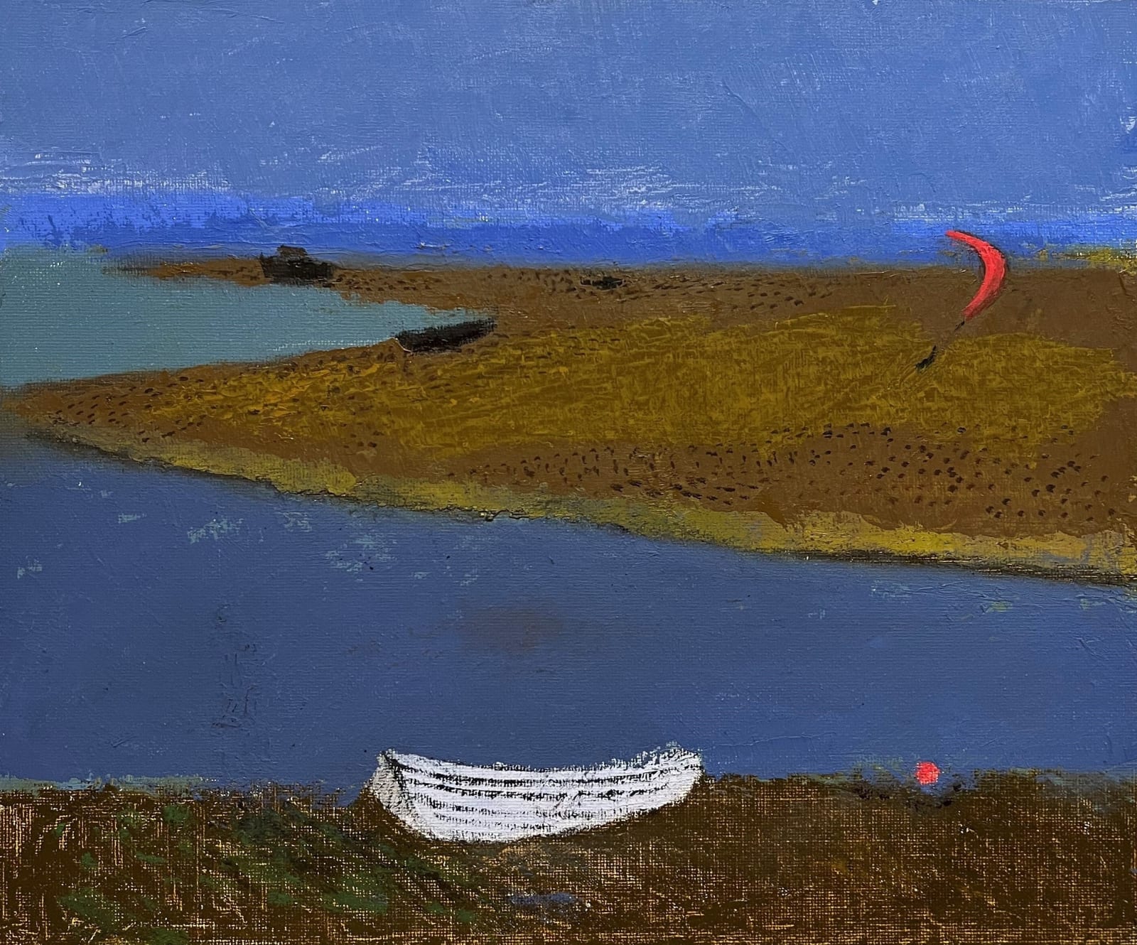 DAVID FIELD, White Boat, 2022