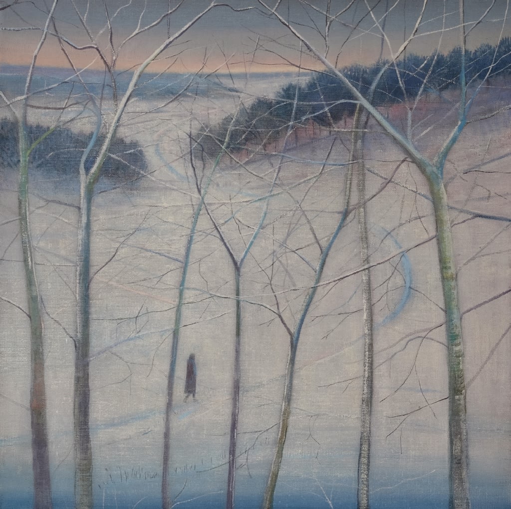 THOMAS LAMB, Morning Snow through Tree Branches