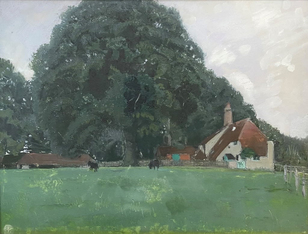 WILLIAM NICHOLSON, Farmhouse and Trees, Brittenden, 1936