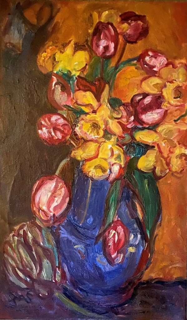 SIR MATTHEW SMITH, Flowers in a Blue Jug, circa late 1930s
