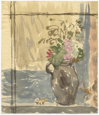 GWEN JOHN, Dahlias in a Grey Jug, executed circa 1925