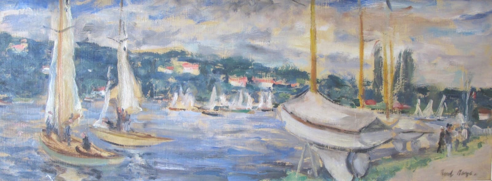 PAUL MAZE, Sailing Boats on an Estuary