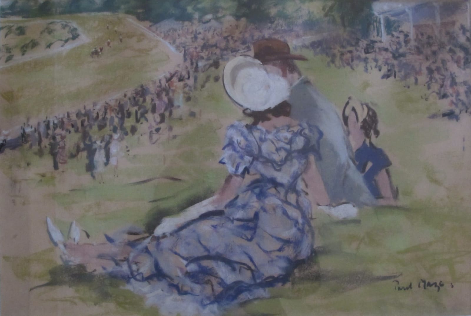 PAUL MAZE, Spectators on the Lawn, Goodwood