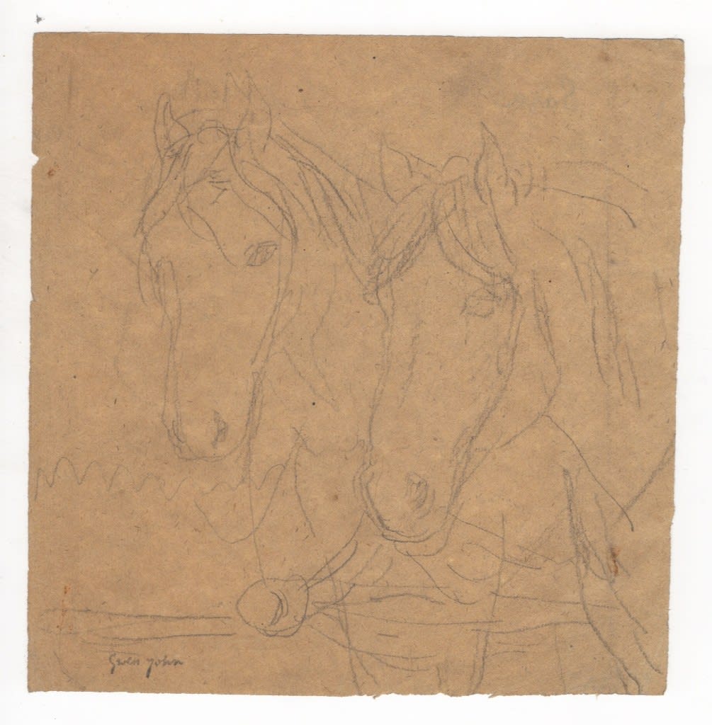 GWEN JOHN, Two bridled horses