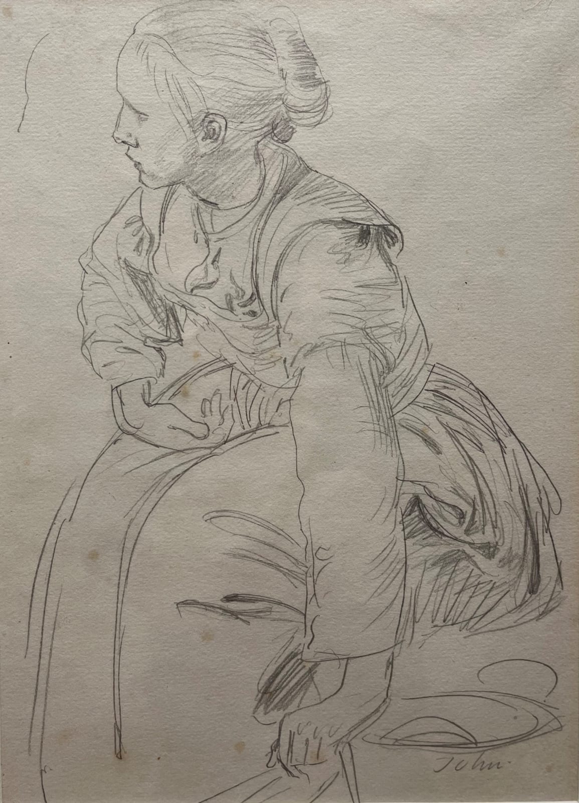 AUGUSTUS JOHN, Fisher Girl of Equihen, to left, 1907