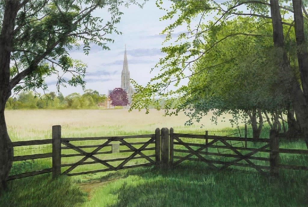 WLADYSLAW MIRECKI, Salisbury Cathedral with Gates, 2020