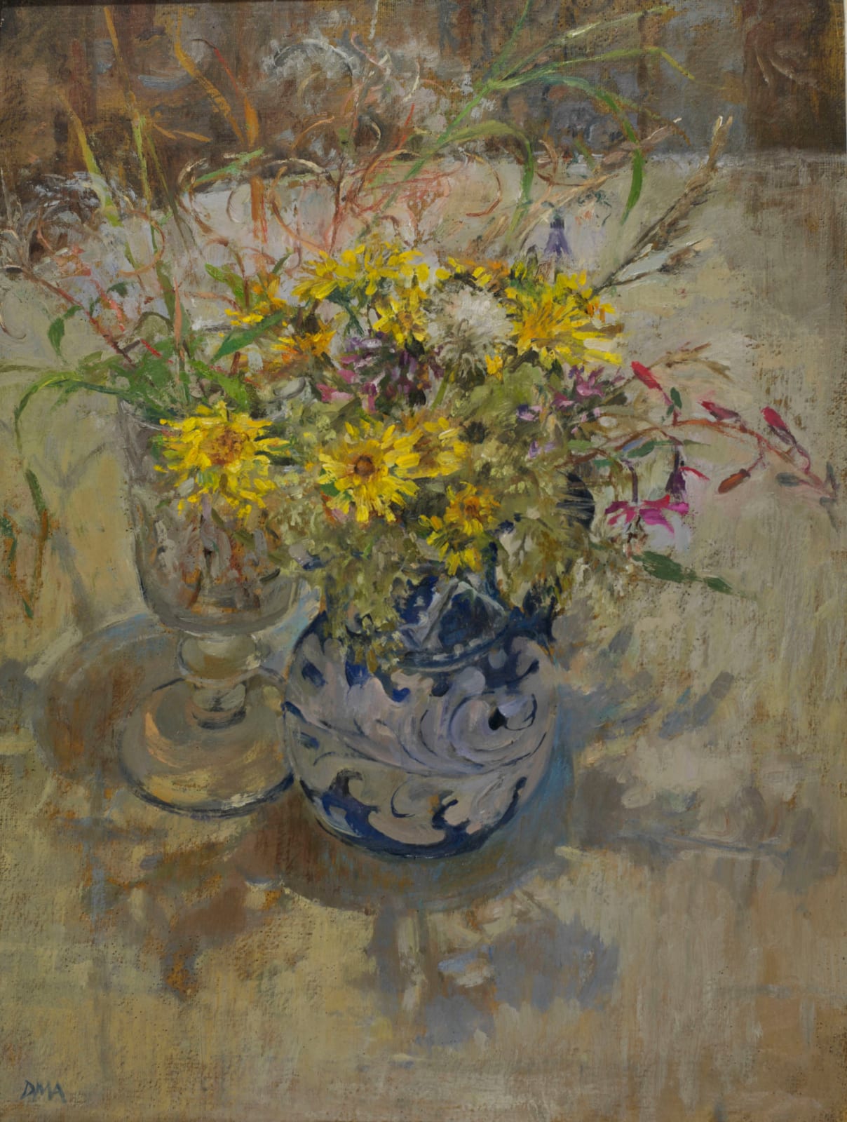 DIANA ARMFIELD, The Orvieto Jug with Wild Flowers and a Goblet