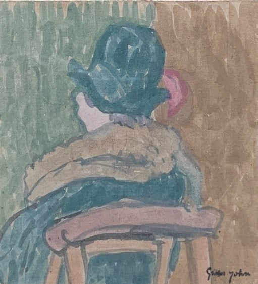 GWEN JOHN, Woman wearing a green cloche, 1920's