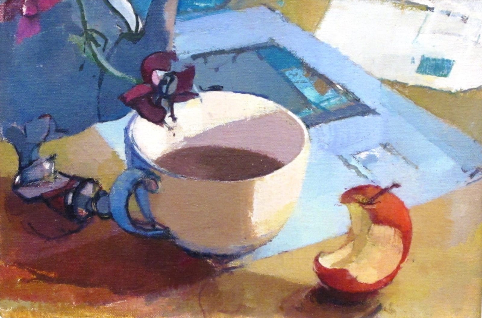 JANE PATTERSON, Cup and Apple Still Life