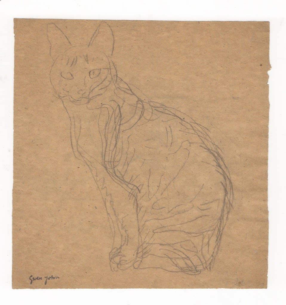 GWEN JOHN, Seated Tortoiseshell Cat, Head to Left