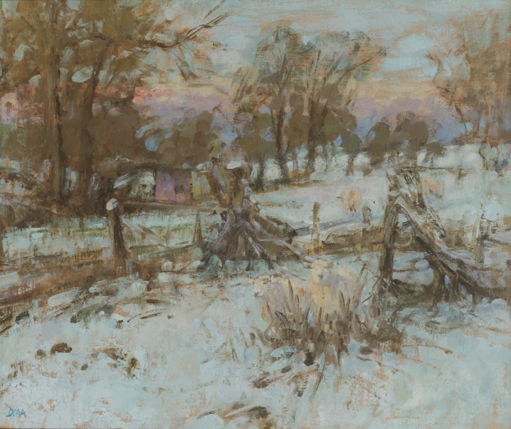 DIANA ARMFIELD, Dawn over snow at Christmas
