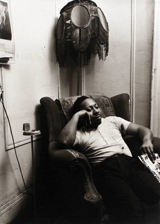 Aaron Siskind, Man with Lamp, Harlem Document, 1940