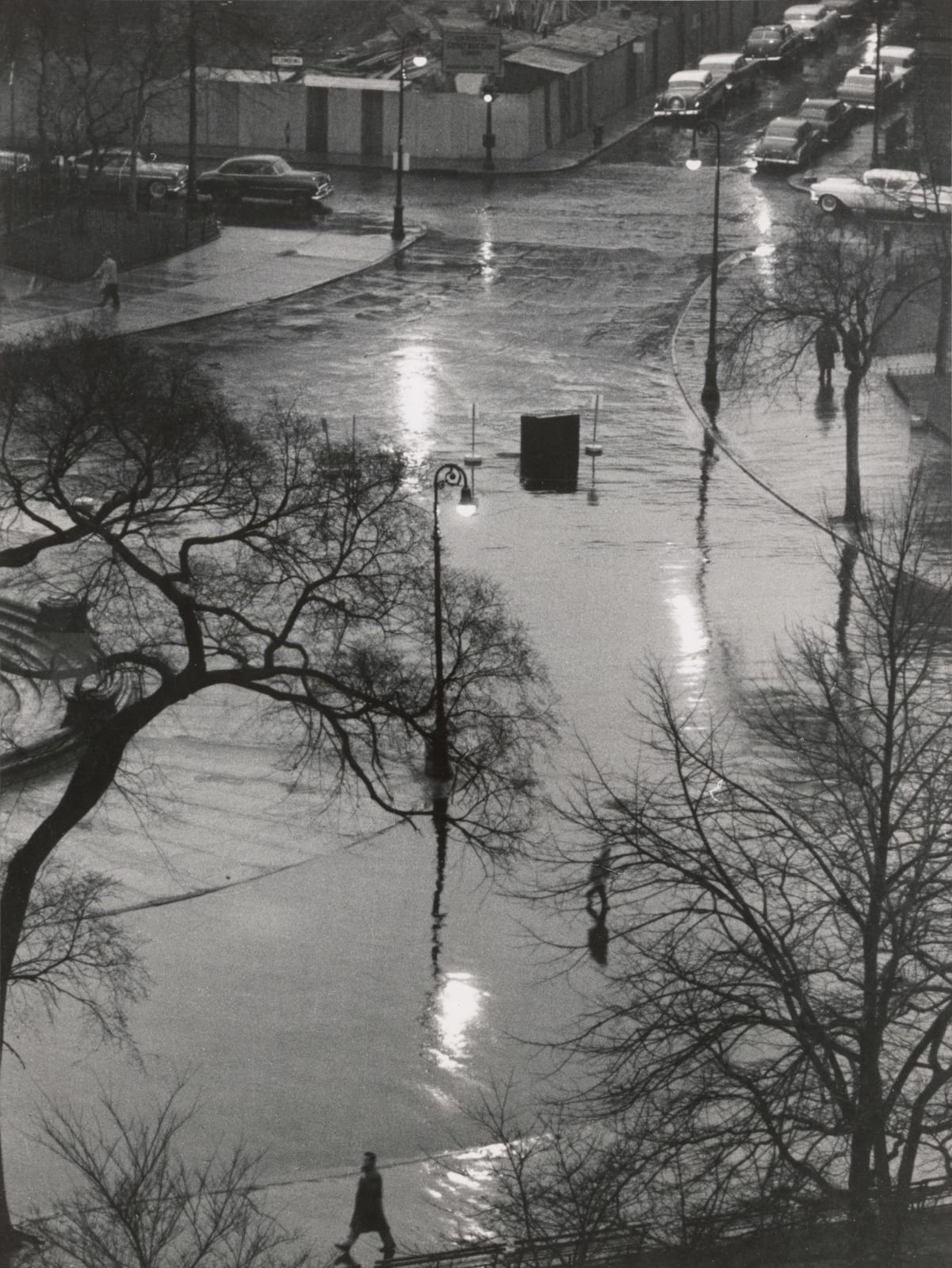 André Kertész, Rainy Street at Night, New York, 1958