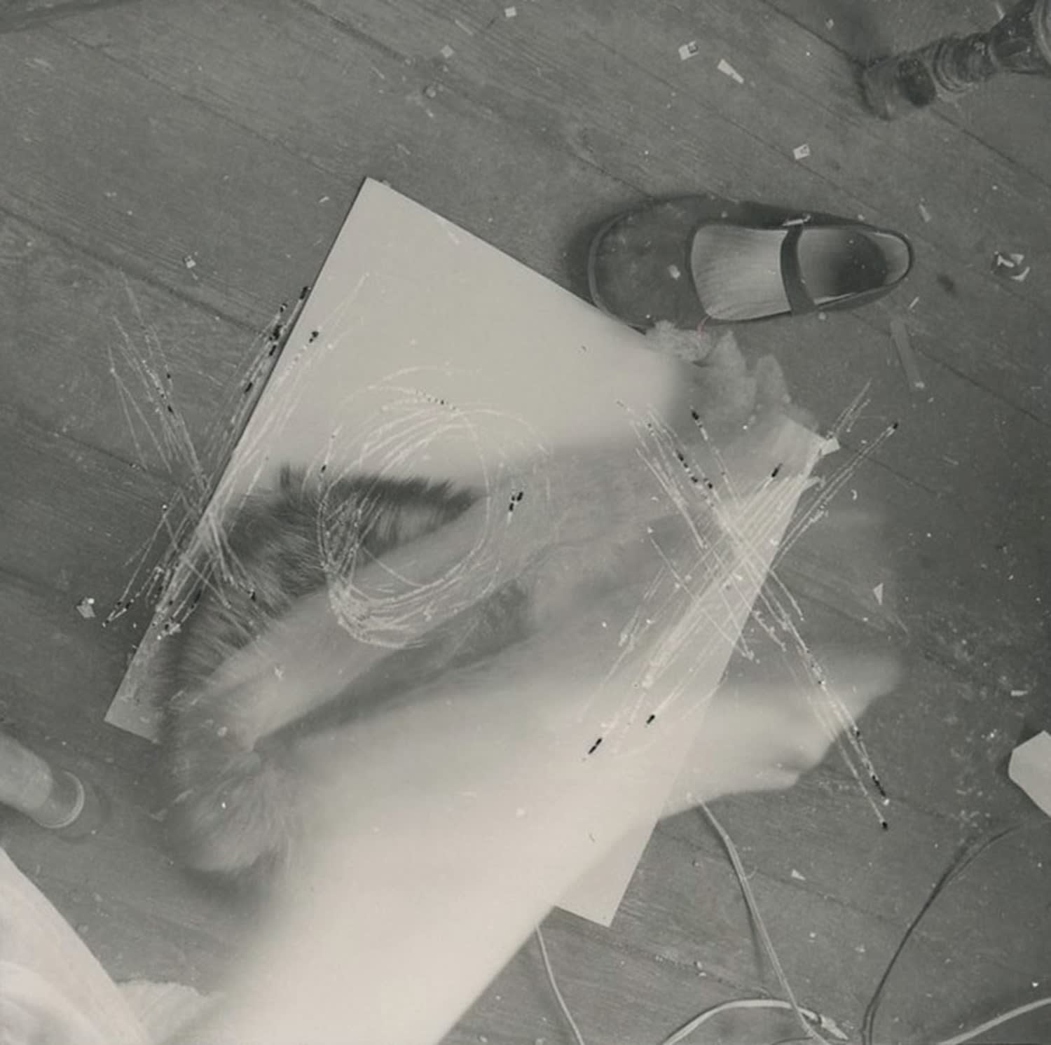 Francesca Woodman, Self-Portrait with Fur Hat, Knit Scarf, and Mary Jane Shoe, 1976-1977