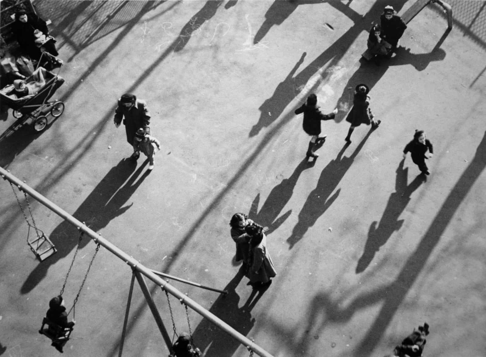 André Kertész, Children and Shadows in Park, 1951