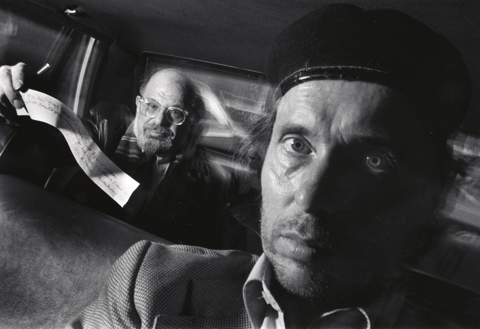 Ryan Weideman, Self-Portrait with Passenger Allen Ginsberg, 1990