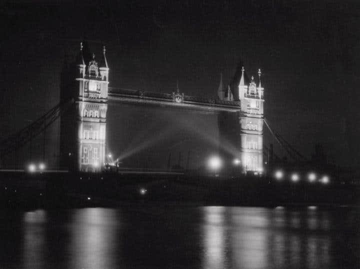 E.O. Hoppe, Tower Bridge at Night, London, 1933