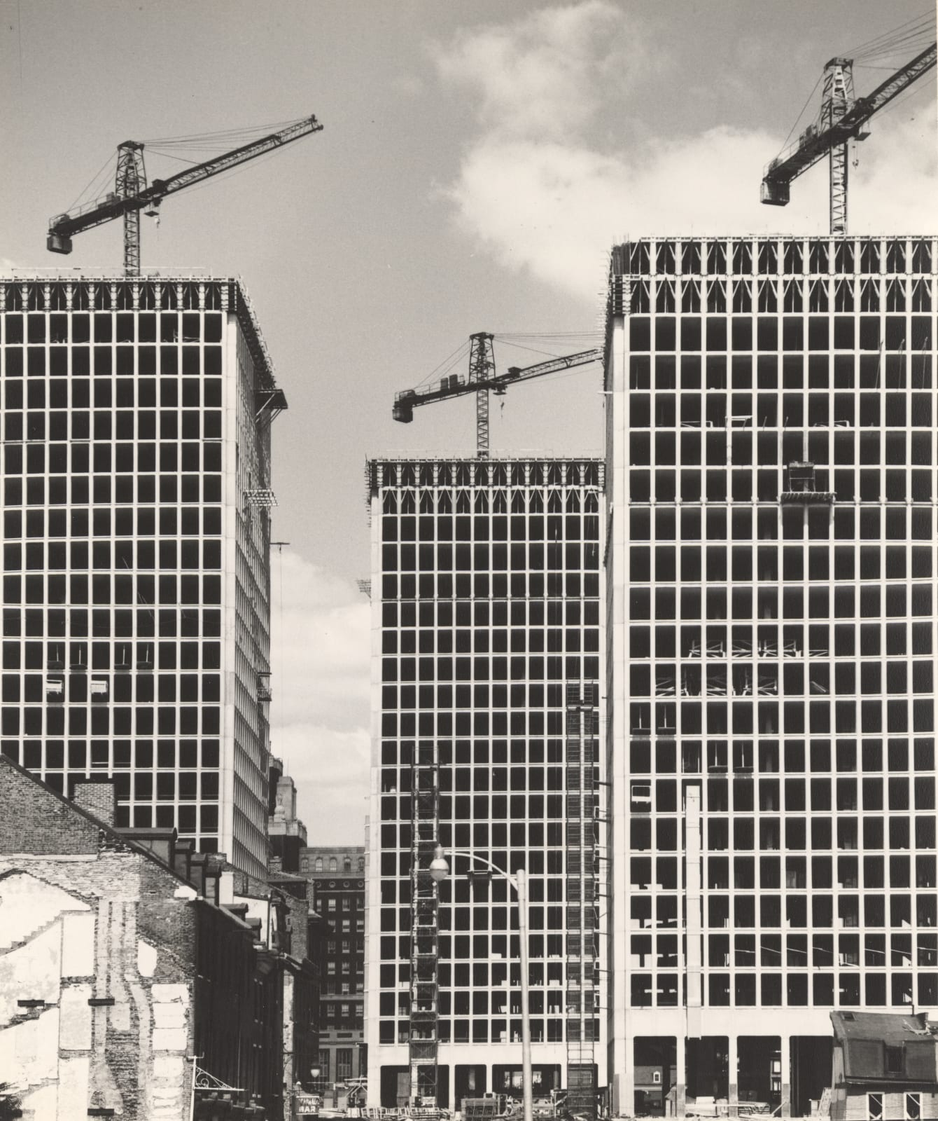 Walker Evans, Untitled, Buildings with crane, 1960