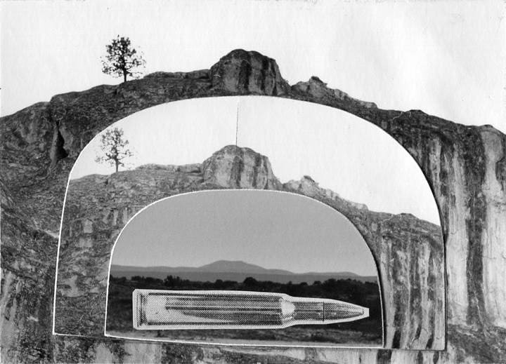 John Wood, Gun in Landscape: Butte Landscape, n.d.