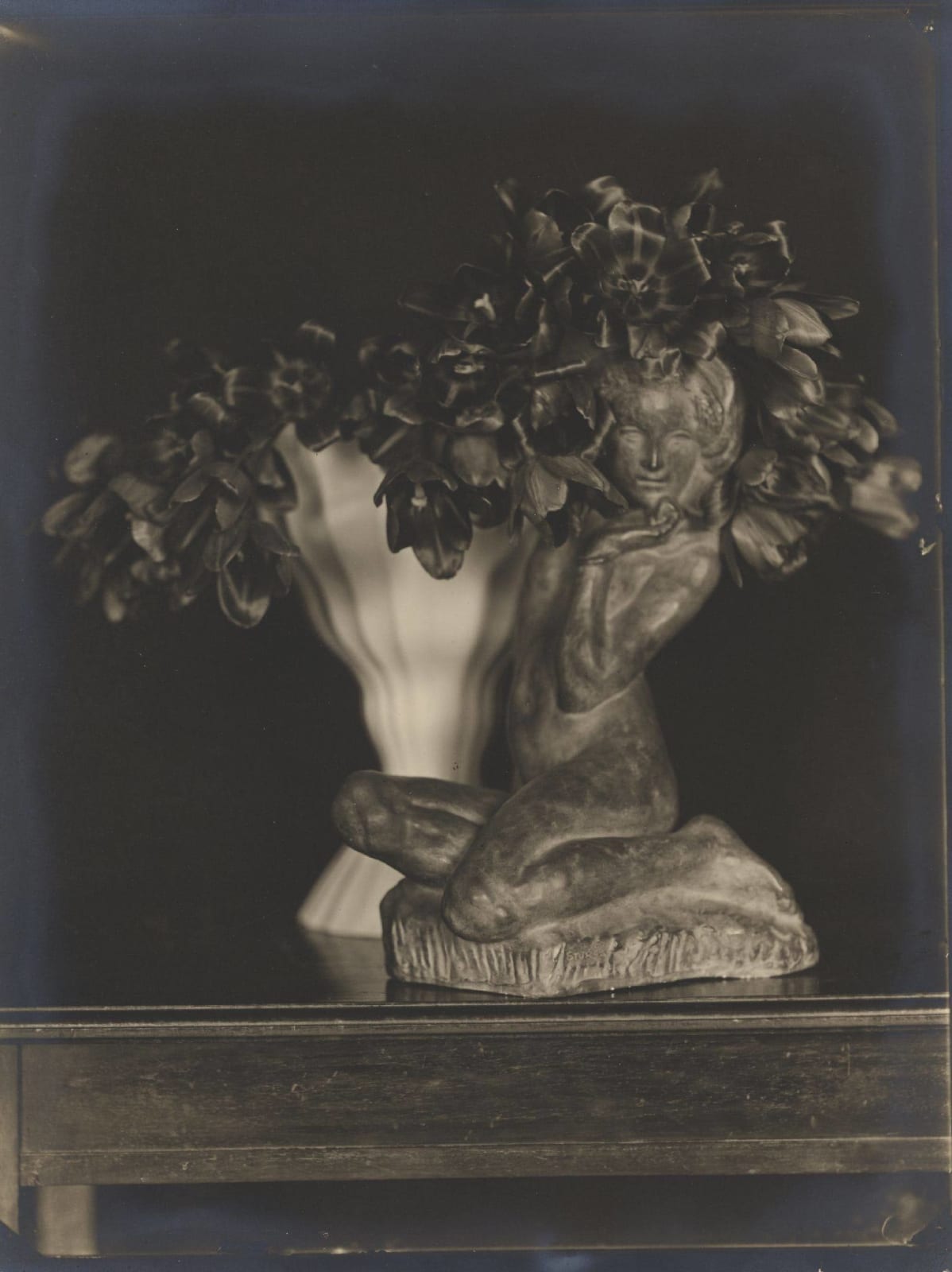 František Drtikol, Sculpture with Flowers, 1920's