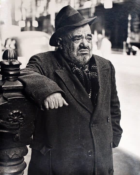 Lisette Model, Lower East Side, New York (Dwarf leaning on railing), 1939-42