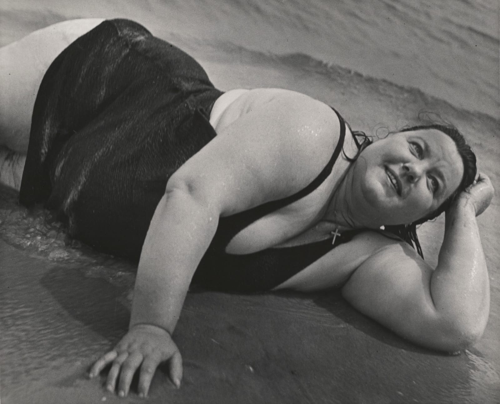 Lisette Model, Coney Island Bather, New York (Reclining), 1939-41