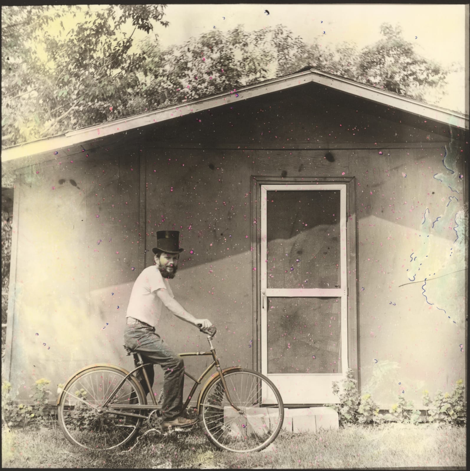 Keith Smith, Me at My Shed - About to Go after the Mail, 1973